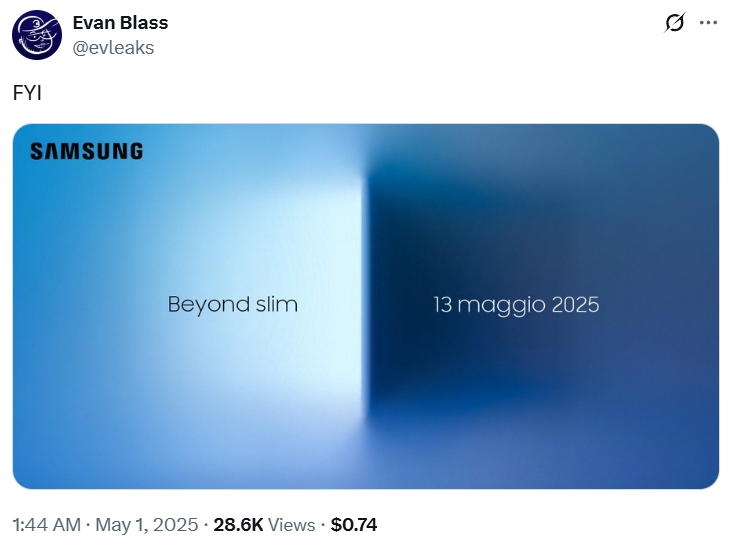 Evan Blass on the Galaxy S25 Edge Evan Blass on the Galaxy S25 Edge