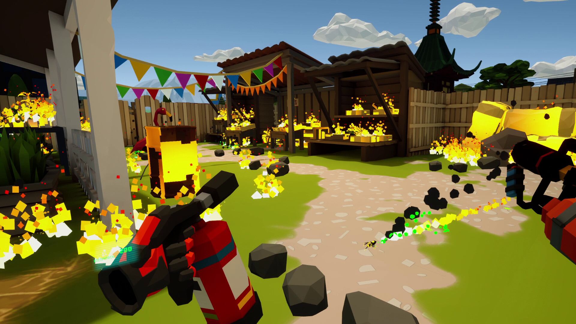 A player has torched a garden trying to burn a spider
