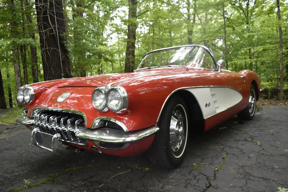 The 1959 Chevrolet Corvette Jarrod Franklin bought at the auction of Jamey Noel's car collection.