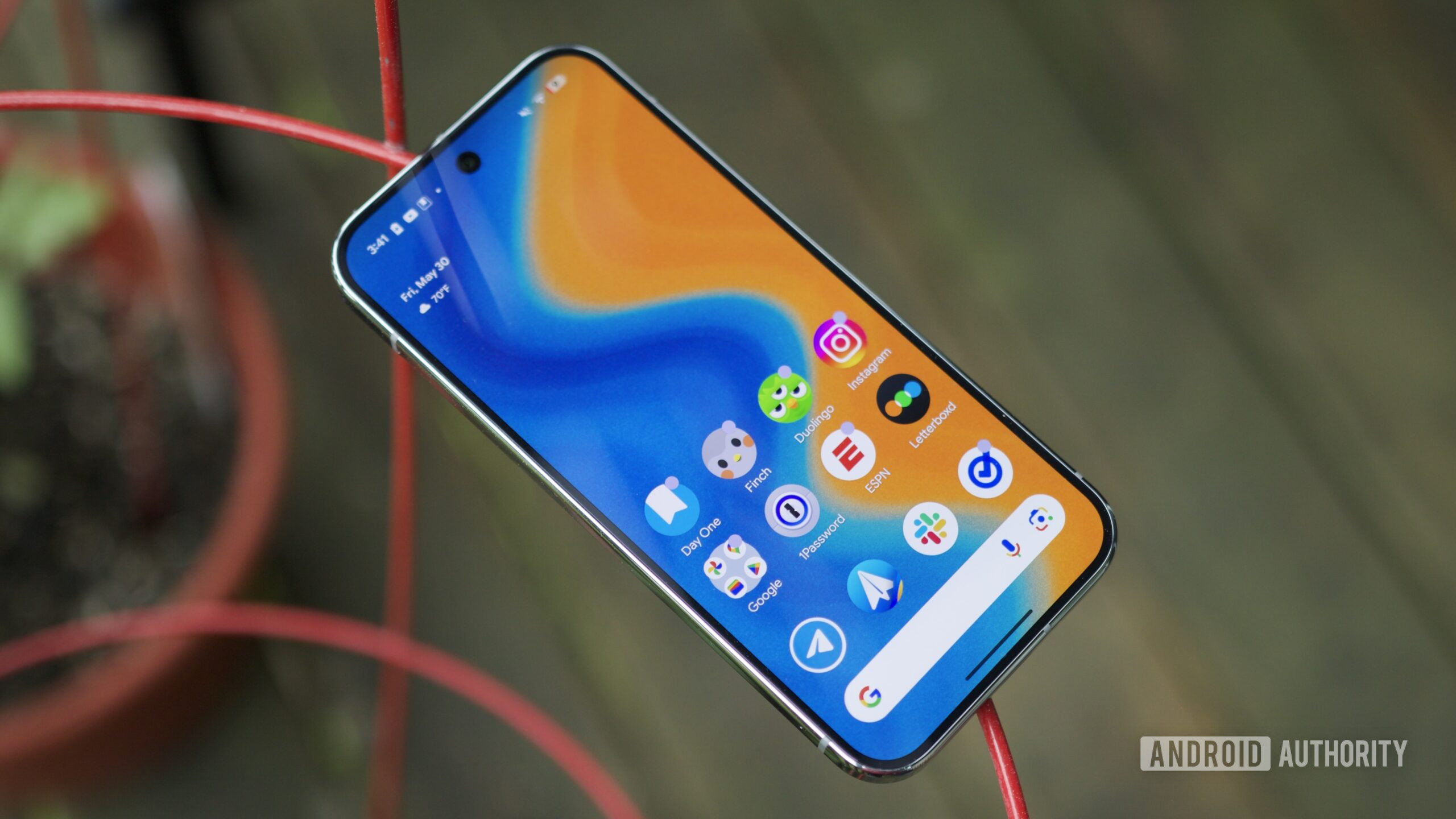 google pixel 9 pro home screen android 16 1 A Google Pixel 9 Pro running Android 16, showing its home screen.
