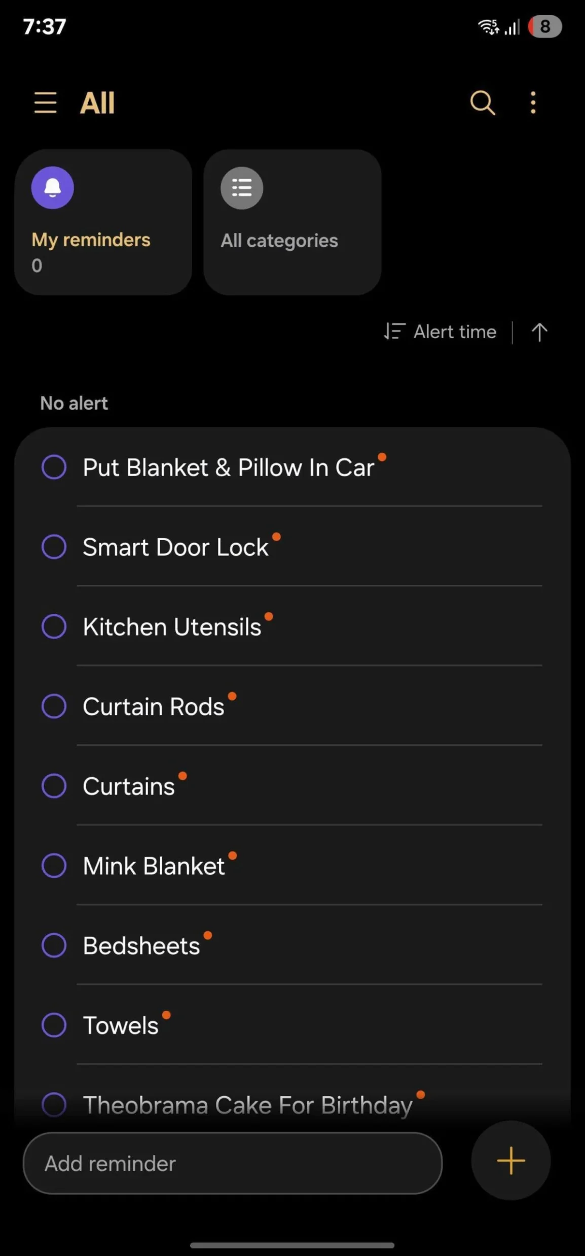 Samsung Reminder One UI 7