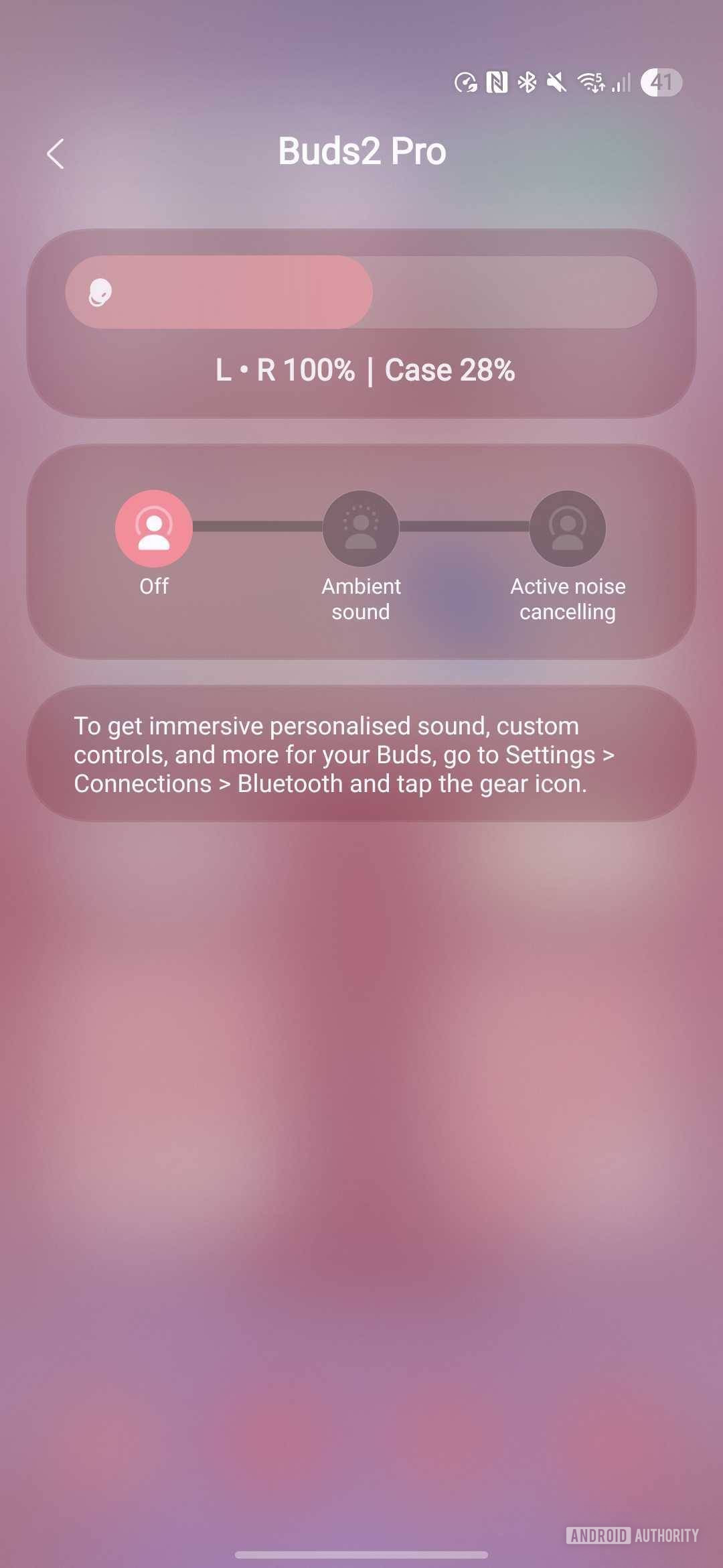 Quick Settings earbud controls working with Galaxy Buds 2 Pro