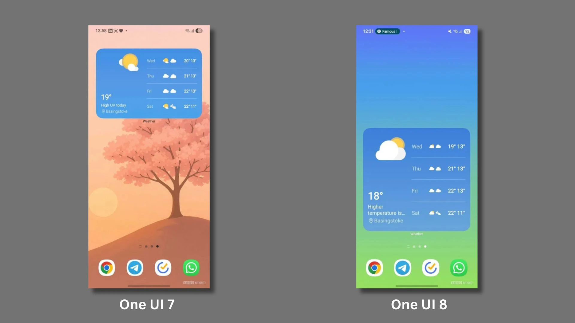 One UI 8 big size widget