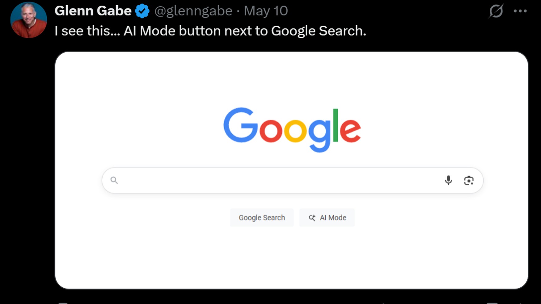 Google Search With AI Mode In Place Of Im Feeling Lucky X Post Google Search With AI Mode In Place Of Im Feeling Lucky X Post