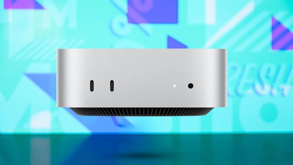 Apple Mac Mini on Mashable background