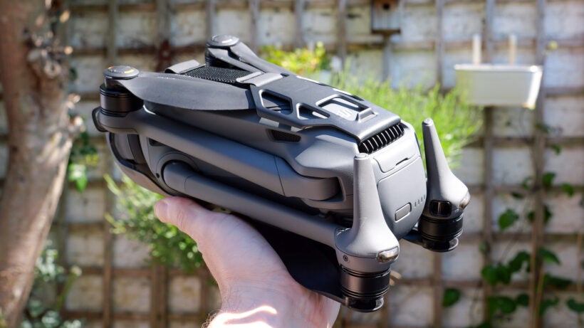 dji mavic 4 pro folded in hand