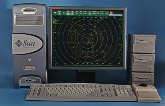 <em>The FAA’s radar, satellite, and flight data system called STARS LITE, seen here from a 2007 Raytheon brochure. </em>