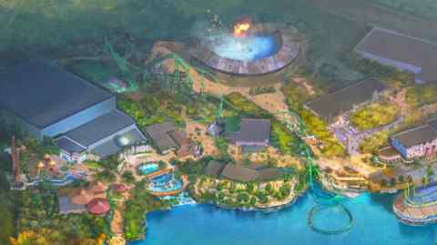 Rendering of the Bedford Universal theme park
