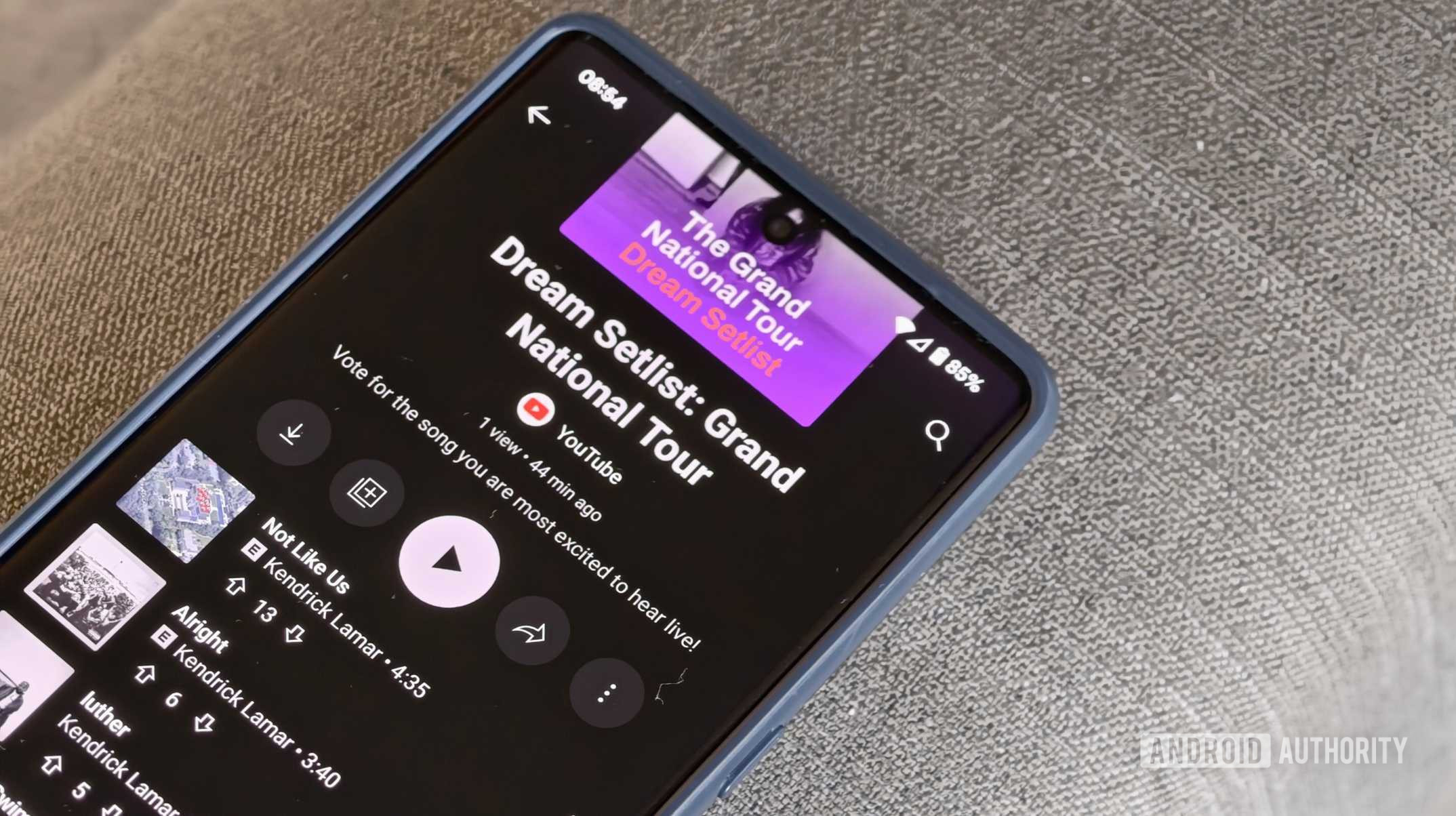 YouTube vote on playlists Vote functionality on a YouTube playlist.