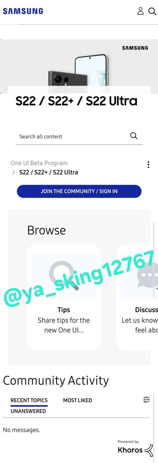 Galaxy S22 One UI 8 beta