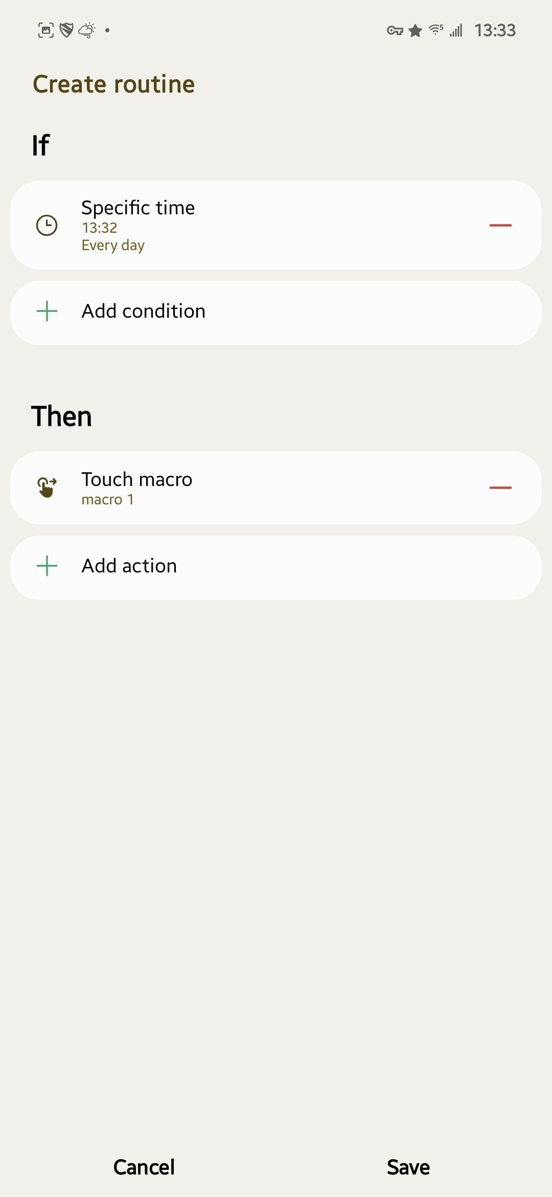 samsung modes and routines play store macro trigger 19