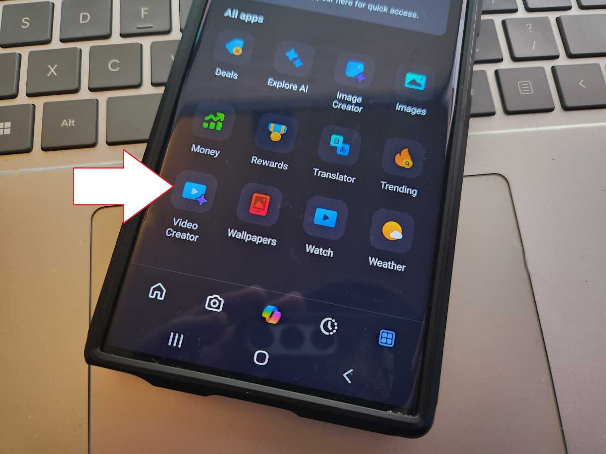 Bing Video Creator list of apps
