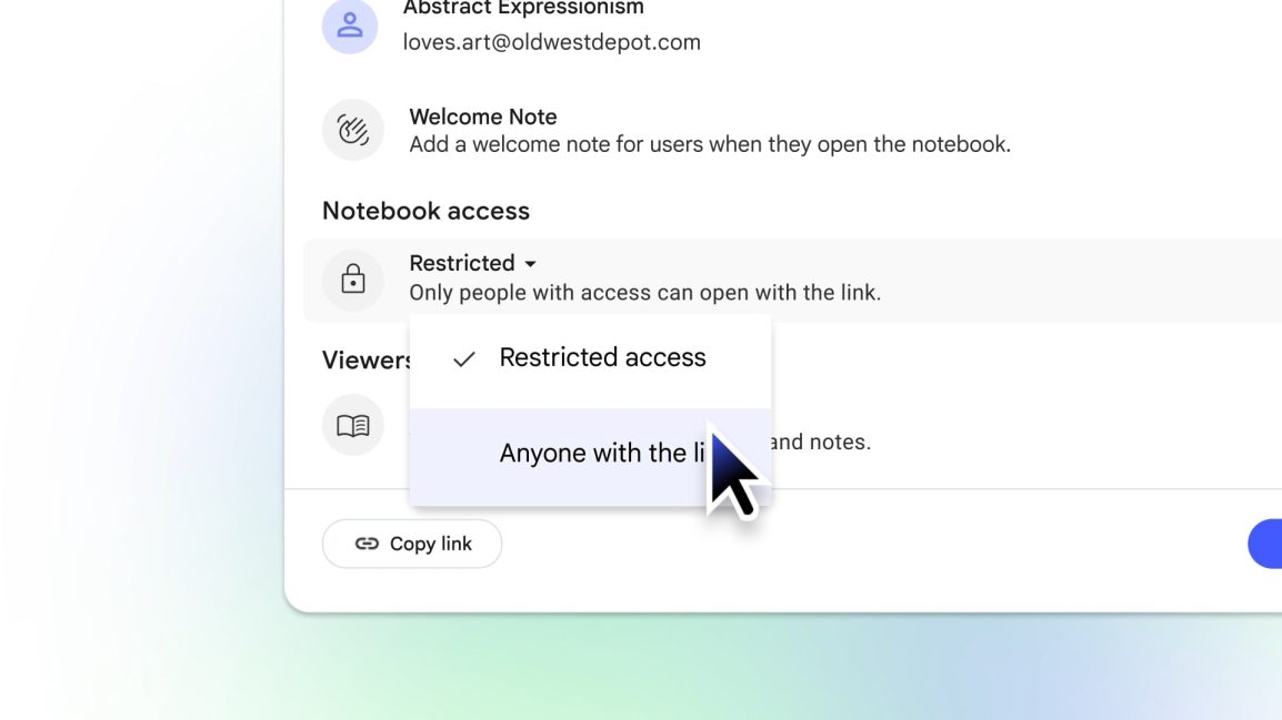 NotebookLM anyone with this link option