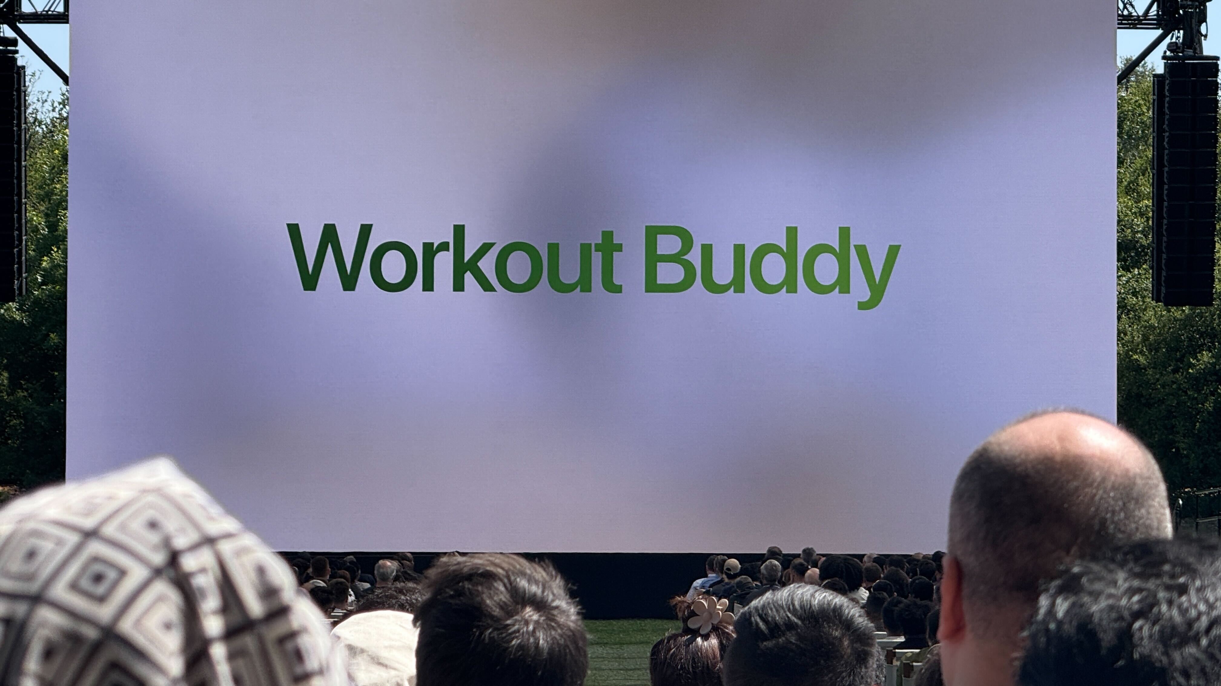 Apple Workout Buddy slide from WWDC 2025