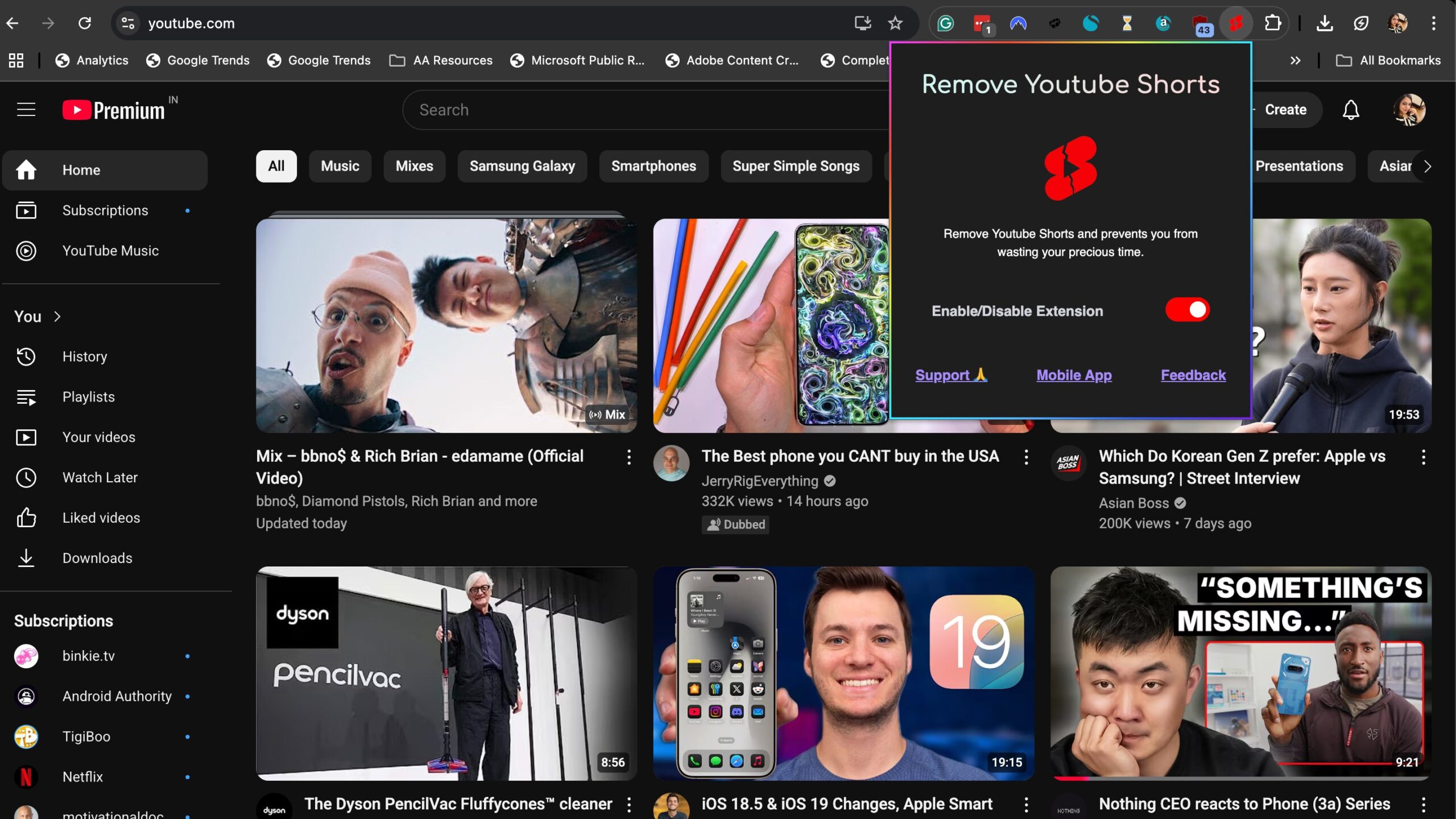 Remove YouTube Shorts Extension Remove YouTube Shorts Extension