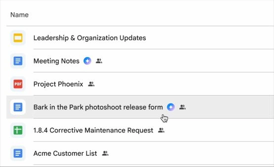 Google Drive catch me up