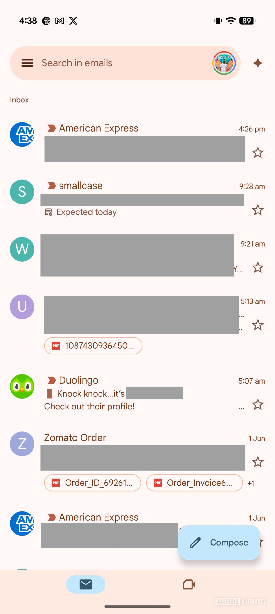 Current Gmail UI