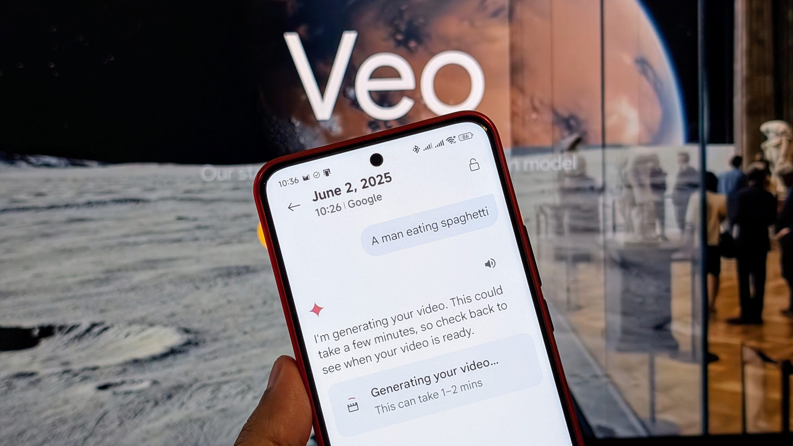Asking Google Gemini to generate a video using Veo 3 Asking Google Gemini to generate a video using Veo 3