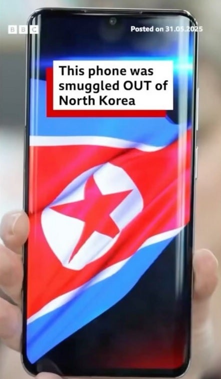 Smartphone smuggled out of North Korea. | Image credit-BBC - Smartphone smuggled out of North Korea is designed to support Kim Jong Un's regime
