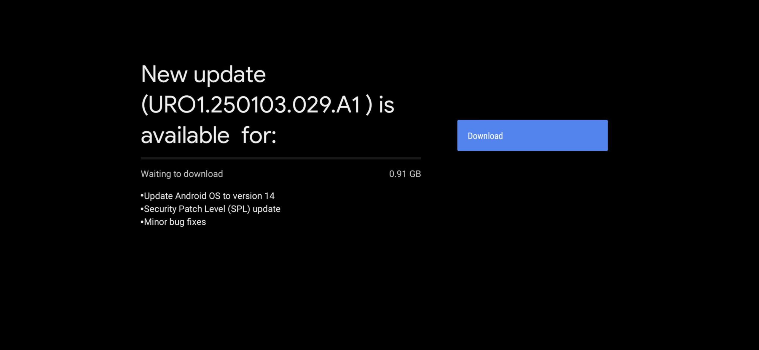 Onn 4K Pro Android TV 14 platform update rolling out Onn 4K Pro Android TV 14 platform update rolling out